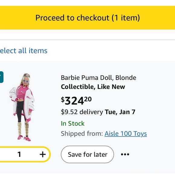 Puma Barbie 2018 limited edition Barbie doll ￼
